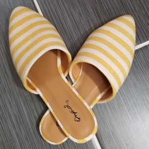 Yellow and white flats